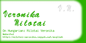 veronika milotai business card